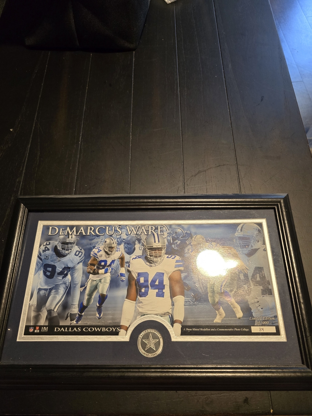 DeMarcus Ware Dallas Cowboys Framed Wall Art And 39mm Medallion Limited Edition